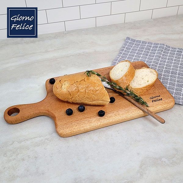 [Giorno Felice] Premium Mahogany Rectangle Wooden Cutting Board with Handle (GF-WCBMM)